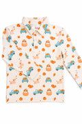 Boys Pumpkin Pup LS Polo