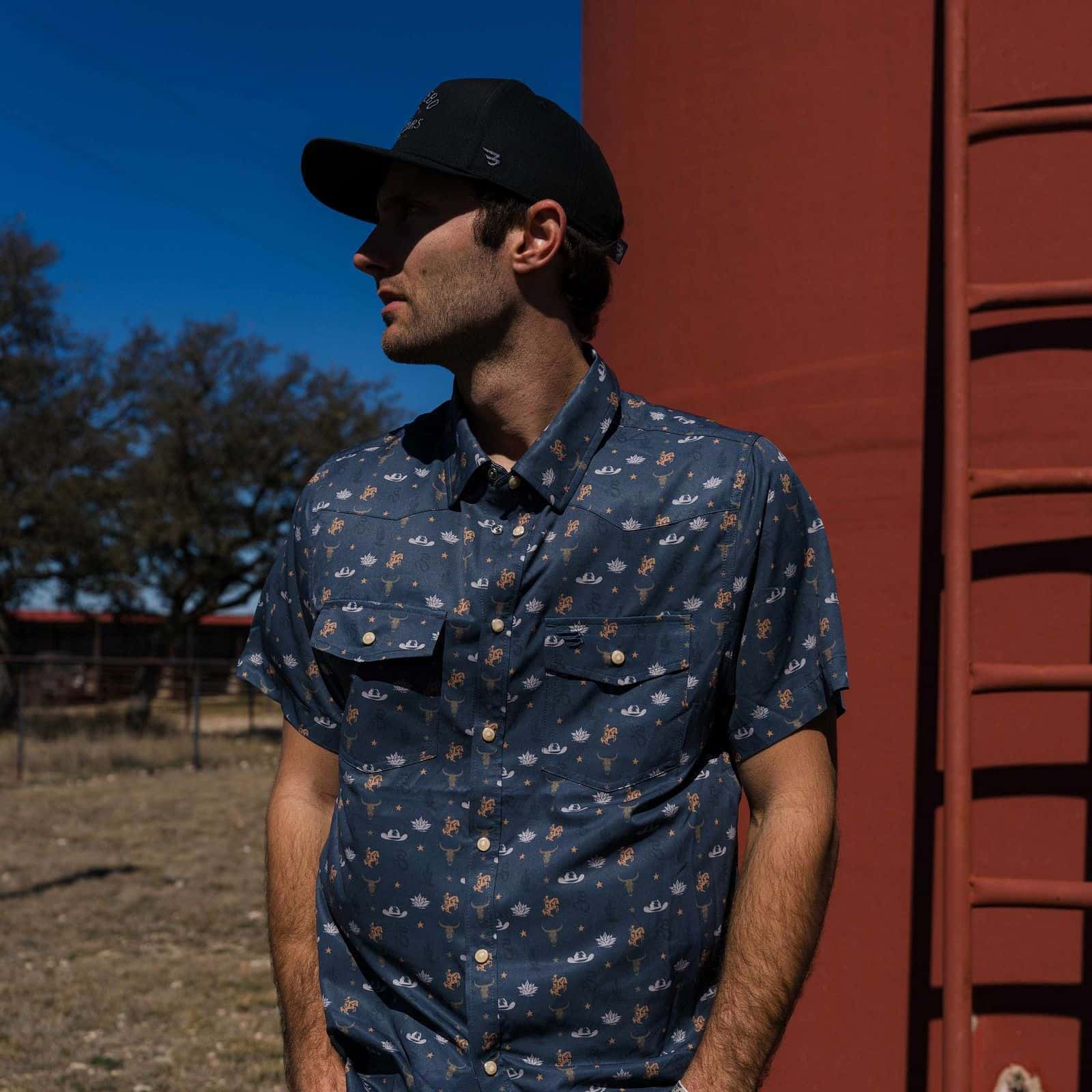 Mens Burlebo Western Desert Night Shirt